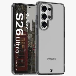 Etui Bizon Case Halo do Samsung Galaxy S26 Ultra przydymione-czarne