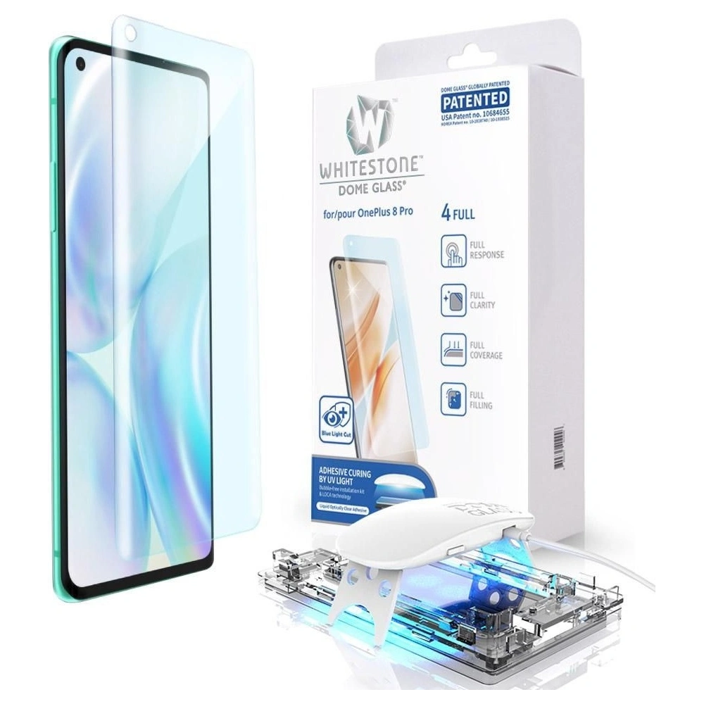Hurtownia GSM - Tvrzené sklo s UV lepidlem Whitestone Dome Glass OnePlus 8 Pro Clear - WSD043 - {ean13} - Hurt