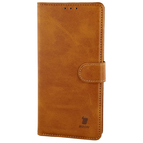 Etui z klapką Bizon Case Pocket do Xiaomi Redmi Note 15 / POCO M8 5G brązowe