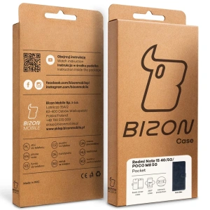 Etui z klapką Bizon Case Pocket do Xiaomi Redmi Note 15 / POCO M8 5G granatowe