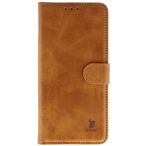 Etui z klapką Bizon Case Pocket do Xiaomi Redmi Note 15 Pro 5G brązowe