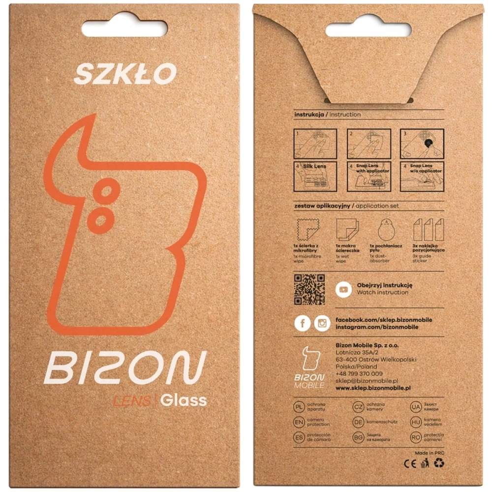 Szkło na aparat Bizon Glass Lens do Oppo Find X9 [2 PACK]