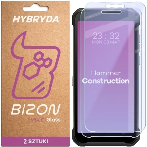 Elastyczne szkło hybrydowe Bizon Glass Mule Duo do HAMMER Construction [2 PACK]