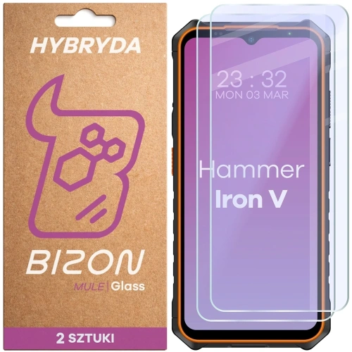 Elastyczne szkło hybrydowe Bizon Glass Mule Duo do HAMMER Iron V [2 PACK]