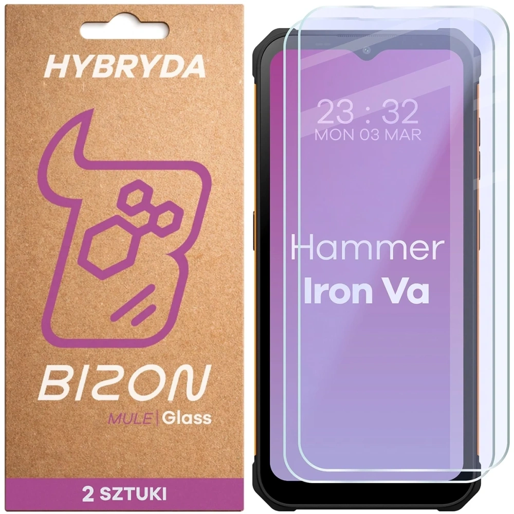Elastyczne szkło hybrydowe Bizon Glass Mule Duo do HAMMER Iron Va [2 PACK]