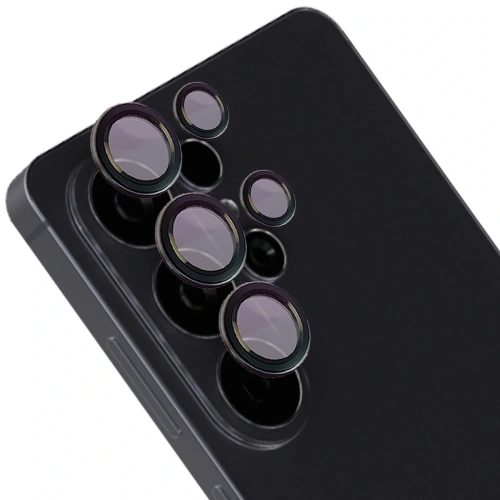 Szkło na aparat z aplikatorem Bizon Glass Snap Lens do Samsung Galaxy S26 Ultra czarna ramka