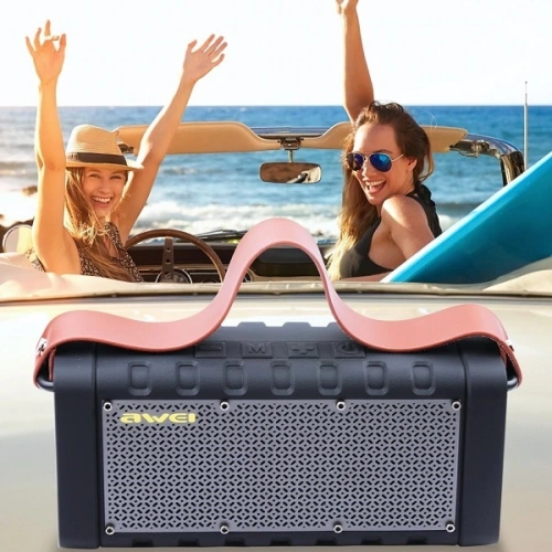 AWEI głośnik Bluetooth 5.0 Y668 20W z power bankiem czarny/black