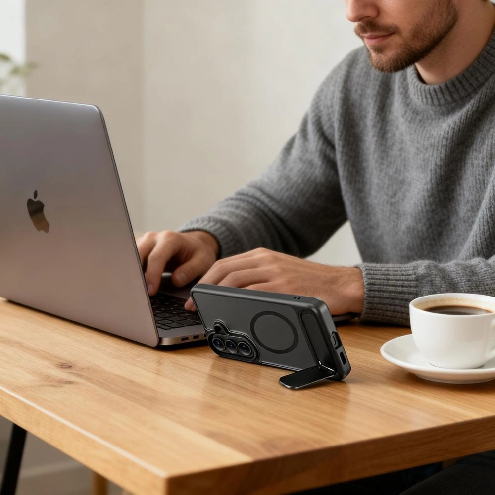 Etui Tech-Protect MagRack MagSafe do Samsung Galaxy S26+ Plus Matte Black