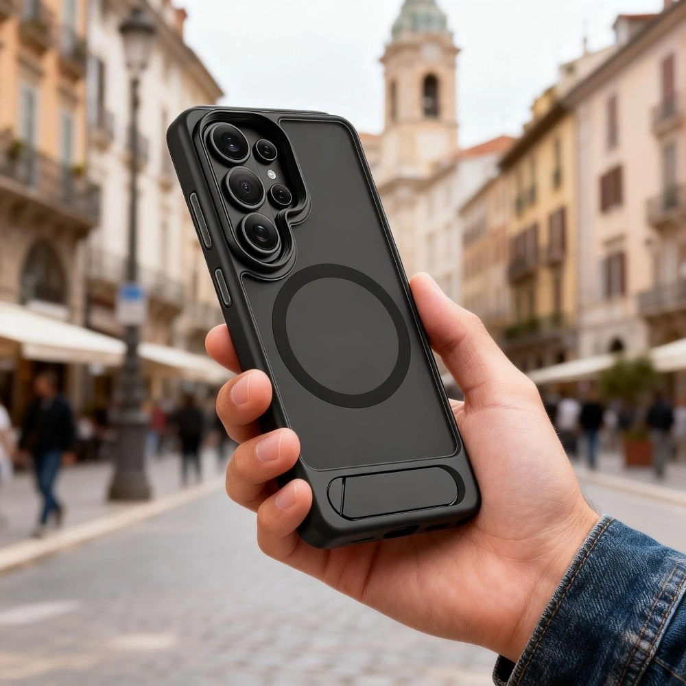 Etui Tech-Protect MagRack MagSafe do Samsung Galaxy S26 Ultra Matte Black