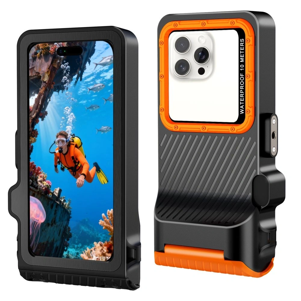 Etui Tech-Protect IPX8 Pro Universal Diving Waterproof Case Black/orange