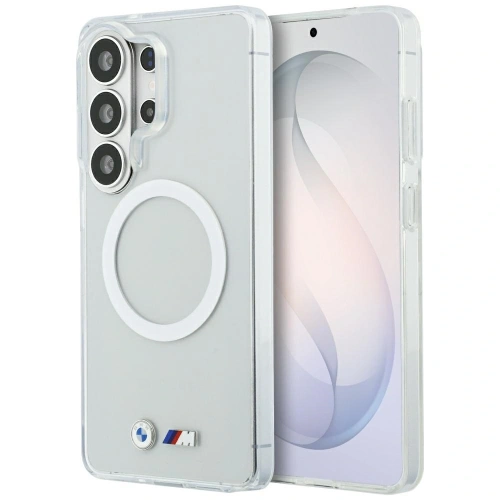 Etui BMW IML Shockproof Metal Logo MagSafe do Samsung Galaxy S26 Ultra przezroczysty