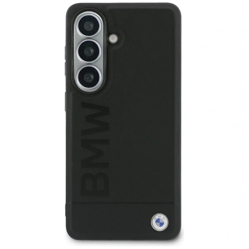 Etui BMW Leather Hot Stamp MagSafe do Samsung Galaxy S26 Plus czarny