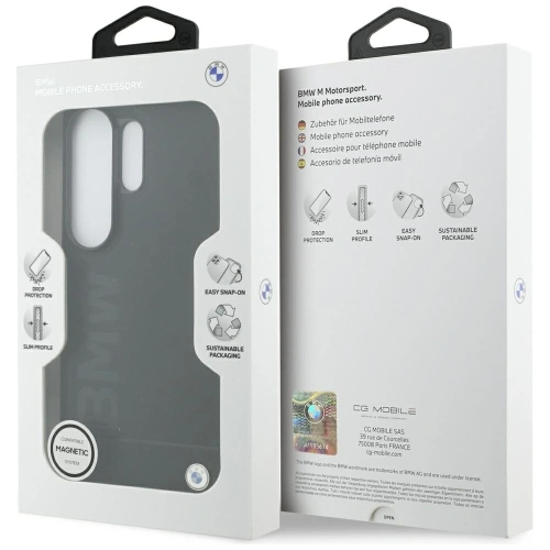 Etui BMW Leather Hot Stamp MagSafe do Samsung Galaxy S26 Ultra czarny