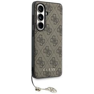 Etui Guess 4G Classic Logo Charm MagSafe do Samsung Galaxy S26 brązowy