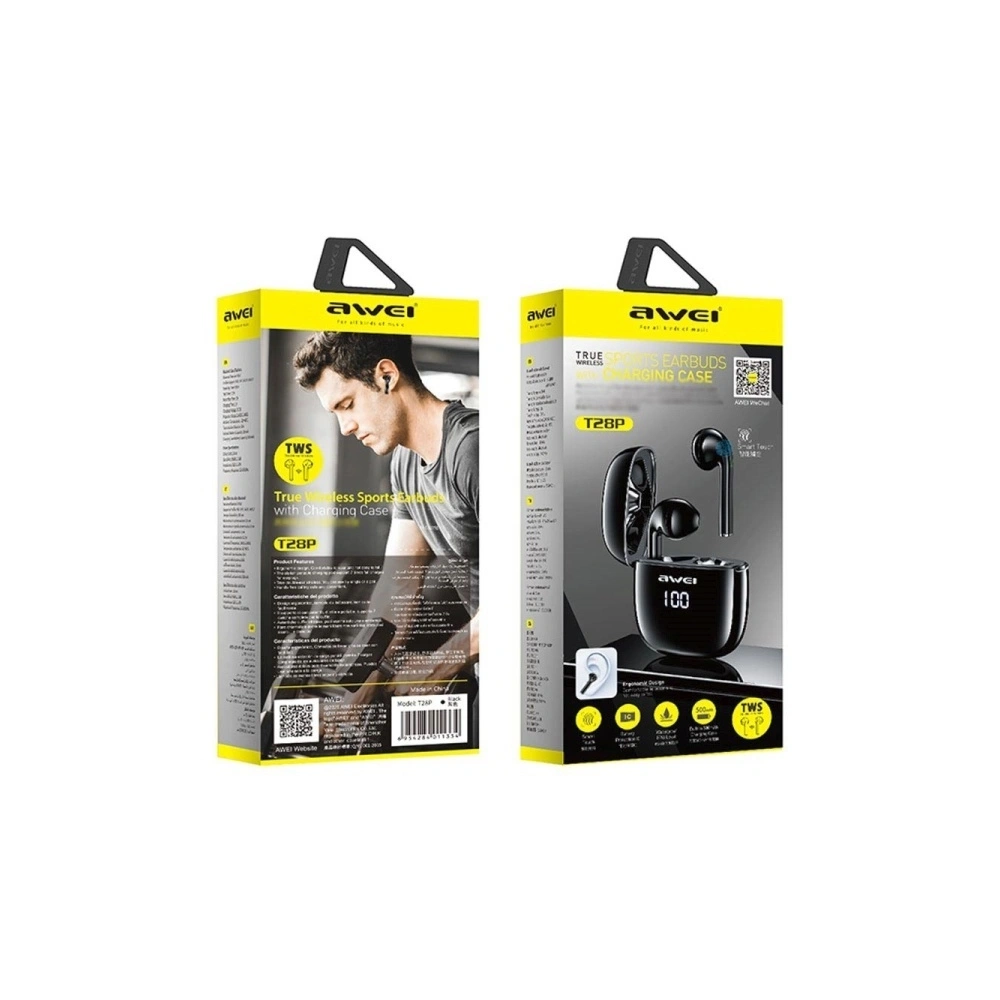 Hurtownia GSM - AWEI sluchátka Bluetooth 5.0 T28P TWS + dokovací stanice černá/black - AWEI052BLK - {ean13} - Hurt