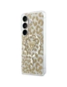 Etui Guess IML Leopard Print Triangle MagSafe do Samsung Galaxy S26 brązowy