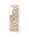 Etui Guess IML Leopard Print Triangle MagSafe do Samsung Galaxy S26 brązowy