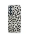 Etui Guess IML Leopard Print Triangle MagSafe do Samsung Galaxy S26 czarny