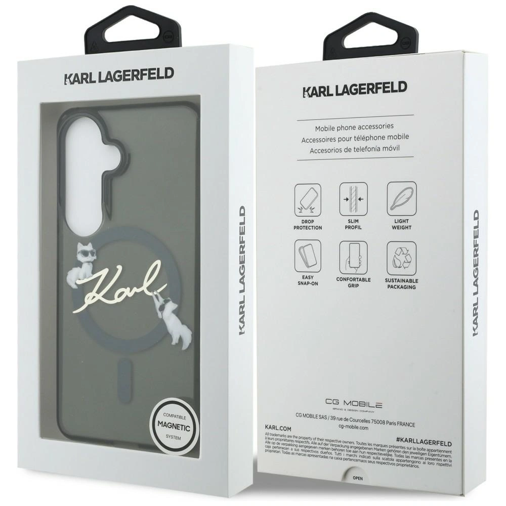 Etui Karl Lagerfeld IML KC Script MagSafe do Samsung Galaxy S26 czarny