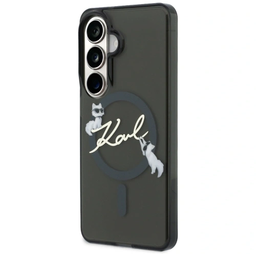 Etui Karl Lagerfeld IML KC Script MagSafe do Samsung Galaxy S26 Plus czarny