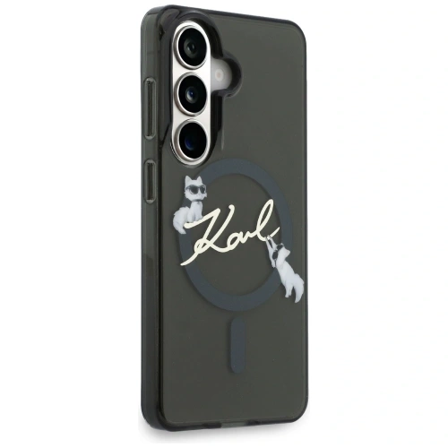 Etui Karl Lagerfeld IML KC Script MagSafe do Samsung Galaxy S26 Plus czarny