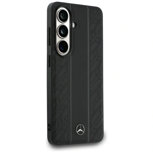 Etui Mercedes Laurel Leaves Vertical Stripes MagSafe do Samsung Galaxy S26 czarny