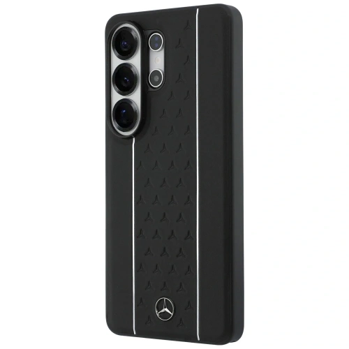 Etui Mercedes Laurel Leaves Vertical Stripes MagSafe do Samsung Galaxy S26 Ultra czarno biały