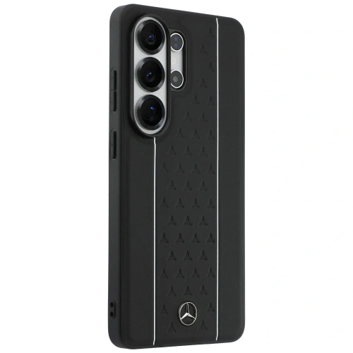 Etui Mercedes Laurel Leaves Vertical Stripes MagSafe do Samsung Galaxy S26 Ultra czarno biały