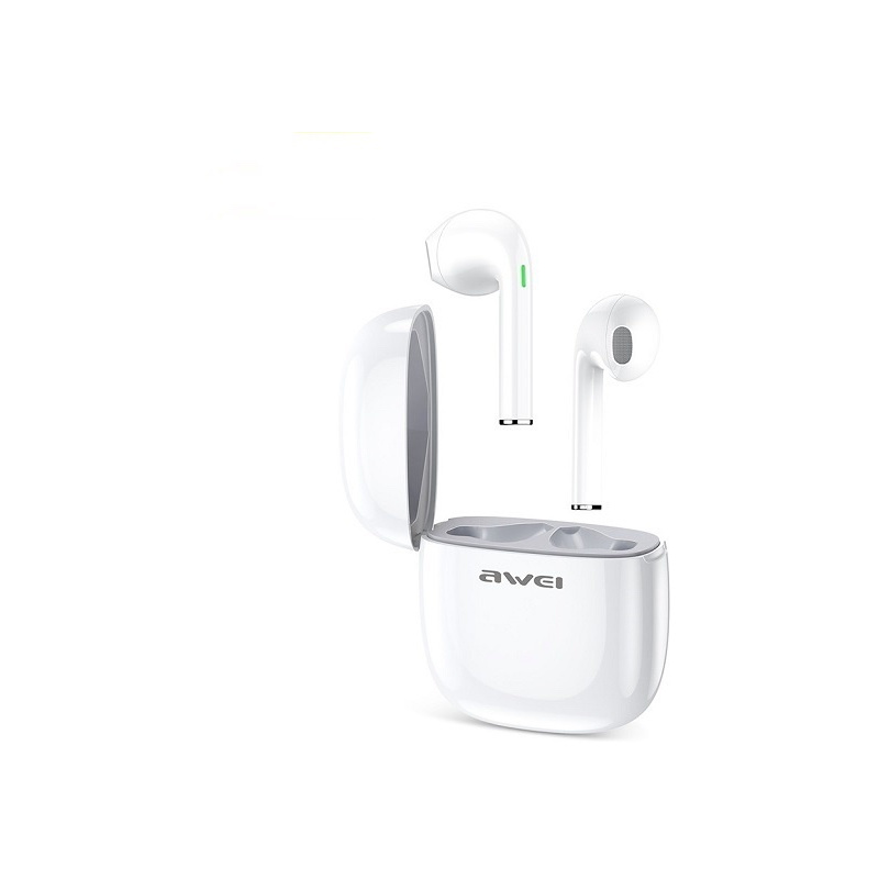Hurtownia Awei - 6954284000444 - AWEI050WHT - AWEI słuchawki Bluetooth 5.0 T28 TWS + stacja dokująca biały/white - B2B homescreen