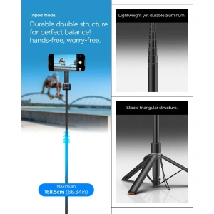 Selfie Stick Spigen S581W MagSafe Bluetooth Tripod Black