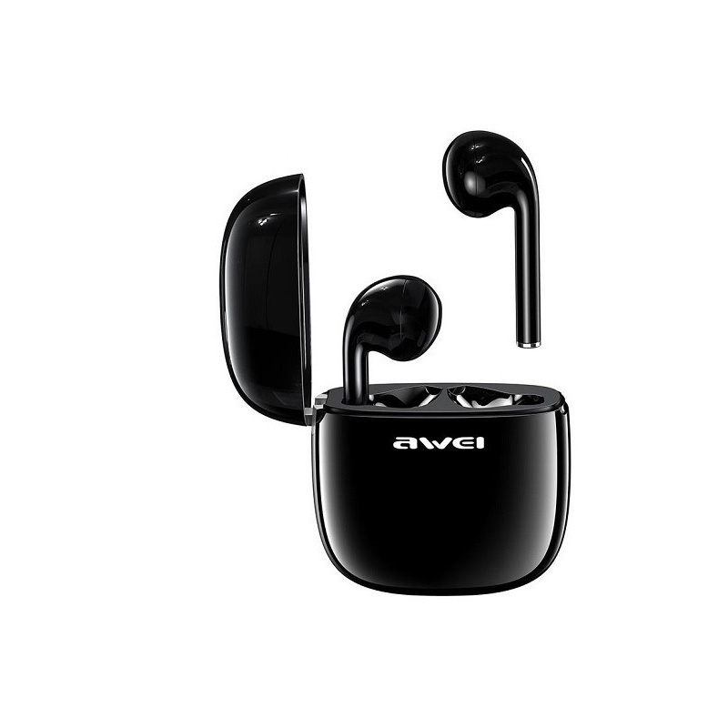 Awei Distributor - 6954284000437 - AWEI051BLK - AWEI Wireless In-Ear Earphones Bluetooth 5.0 T28 TWS black - B2B homescreen
