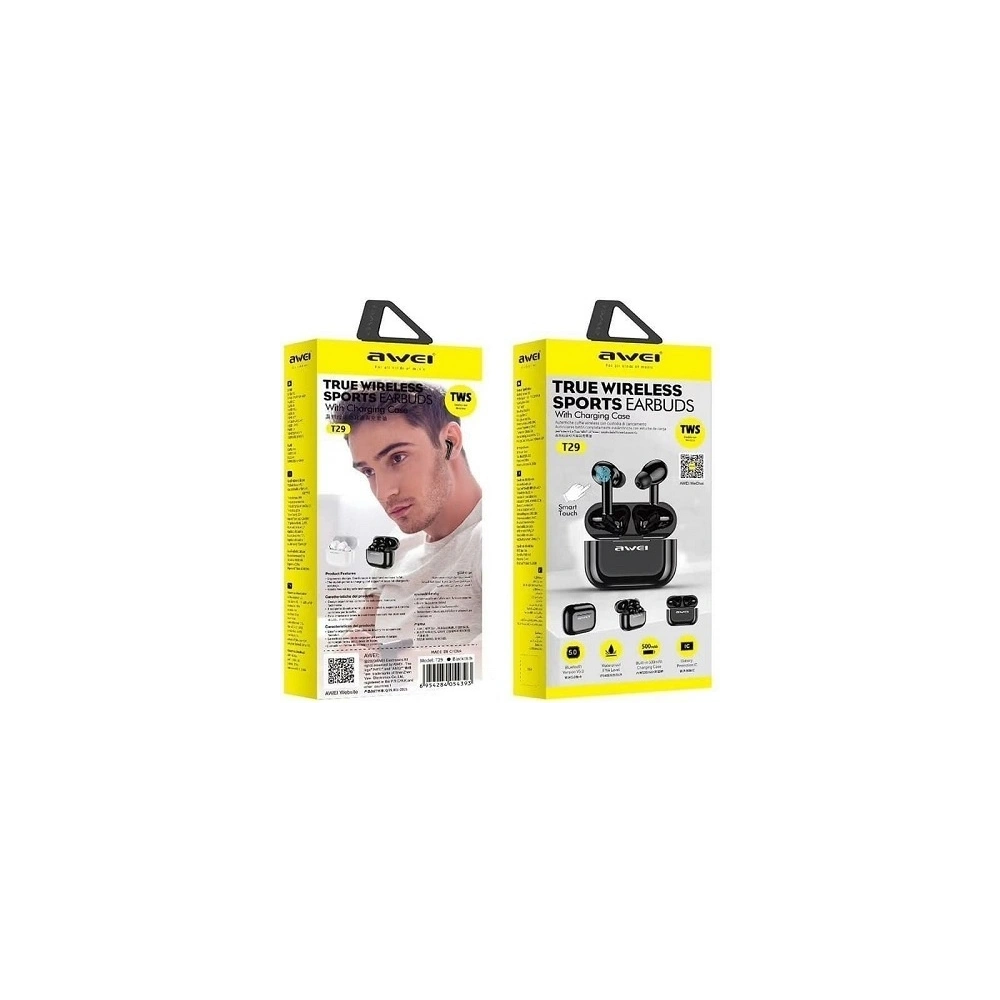 Hurtownia GSM - AWEI sluchátka Bluetooth 5.0 T29 TWS + dokovací stanice bílá/bílá - AWEI053WHT - {ean13} - Hurt