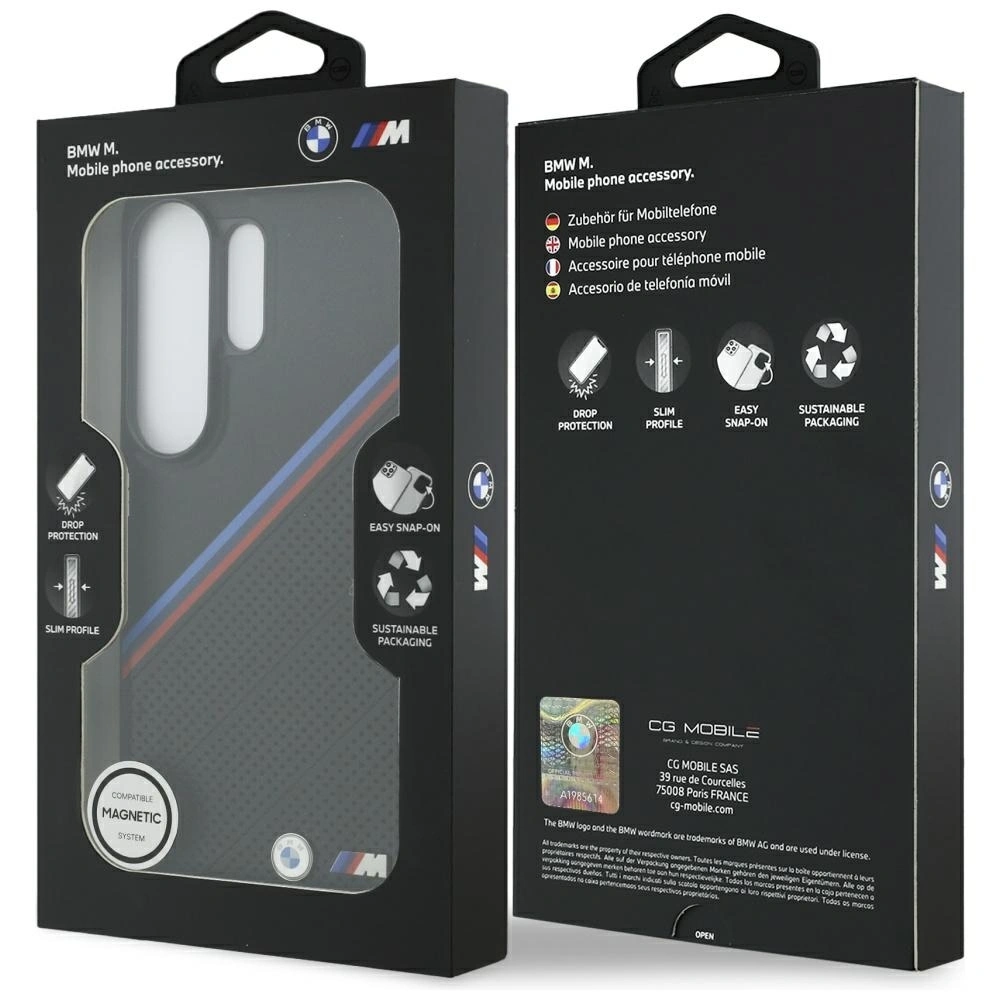 Etui BMW Tricolor Metal Logo MagSafe do Samsung Galaxy S26 Ultra czarny