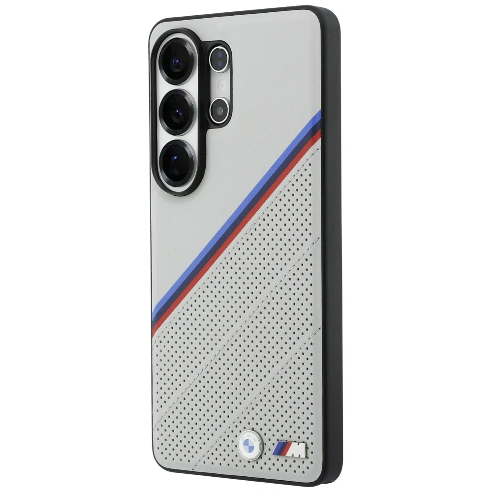 Etui BMW Tricolor Metal Logo MagSafe do Samsung Galaxy S26 Ultra szary