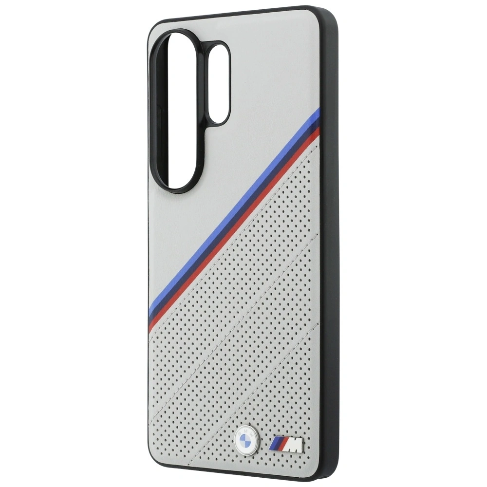 Etui BMW Tricolor Metal Logo MagSafe do Samsung Galaxy S26 Ultra szary
