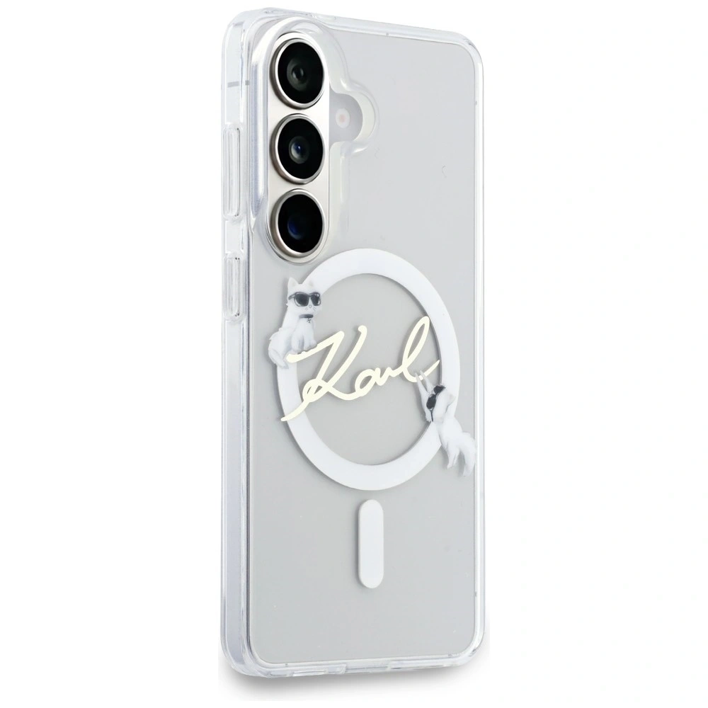Etui Karl Lagerfeld IML KC Script MagSafe do Samsung Galaxy S26 przezroczysty