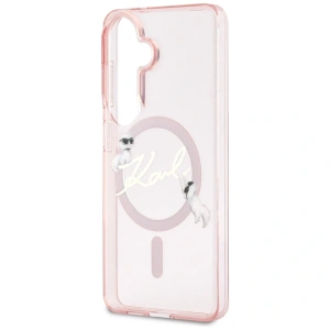 Etui Karl Lagerfeld IML KC Script MagSafe do Samsung Galaxy S26 różowy