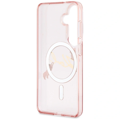 Etui Karl Lagerfeld IML KC Script MagSafe do Samsung Galaxy S26 różowy