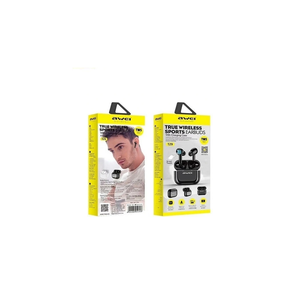 Hurtownia GSM - AWEI sluchátka Bluetooth 5.0 T29 TWS + dokovací stanice černá/black - AWEI054BLK - {ean13} - Hurt