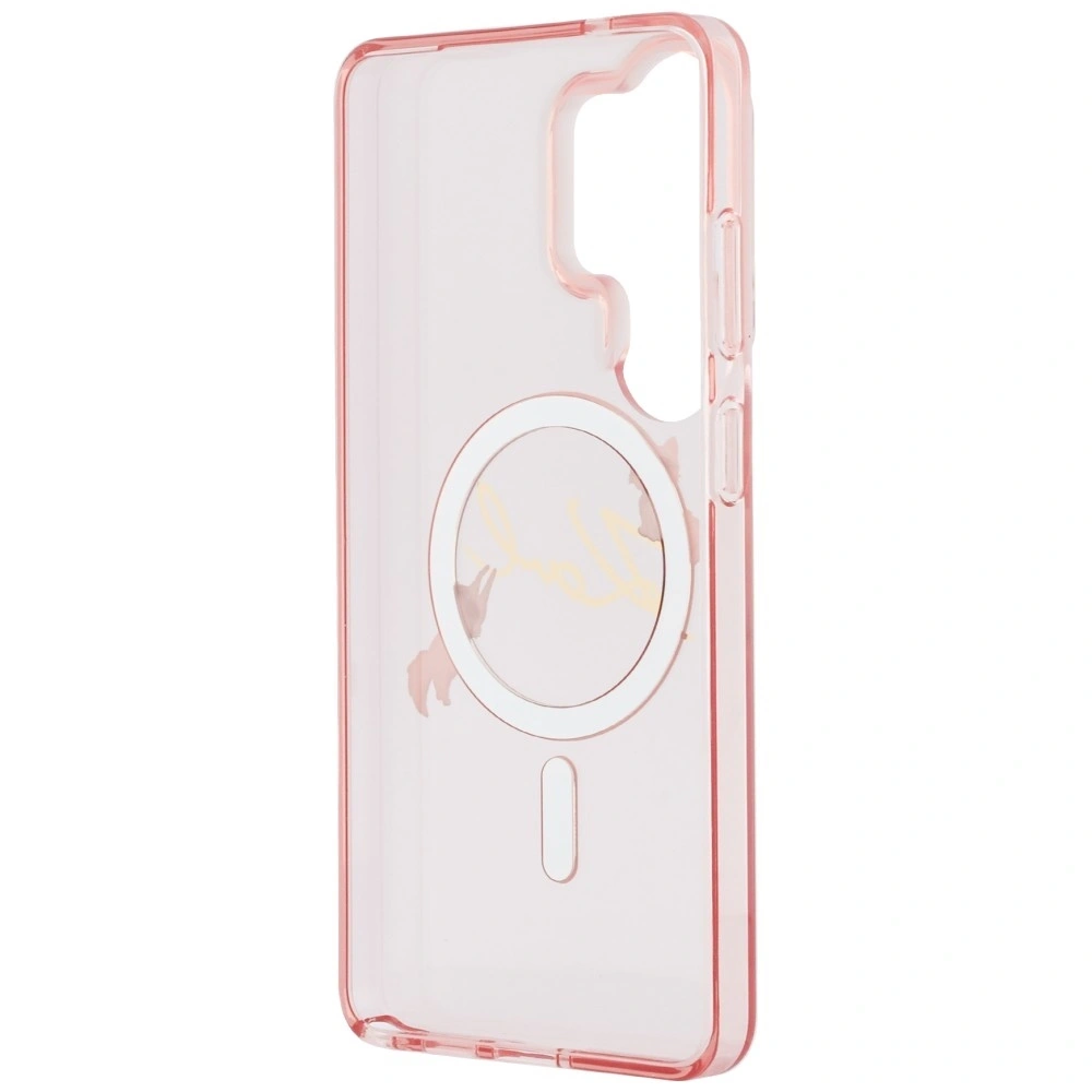 Etui Karl Lagerfeld IML KC Script MagSafe do Samsung Galaxy S26 Ultra różowy