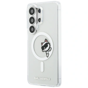 Etui Karl Lagerfeld IML Peekaboo Choupette MagSafe do Samsung Galaxy S26 Ultra przezroczysty