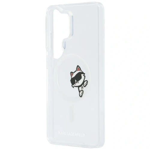 Etui Karl Lagerfeld IML Peekaboo Choupette MagSafe do Samsung Galaxy S26 Ultra przezroczysty