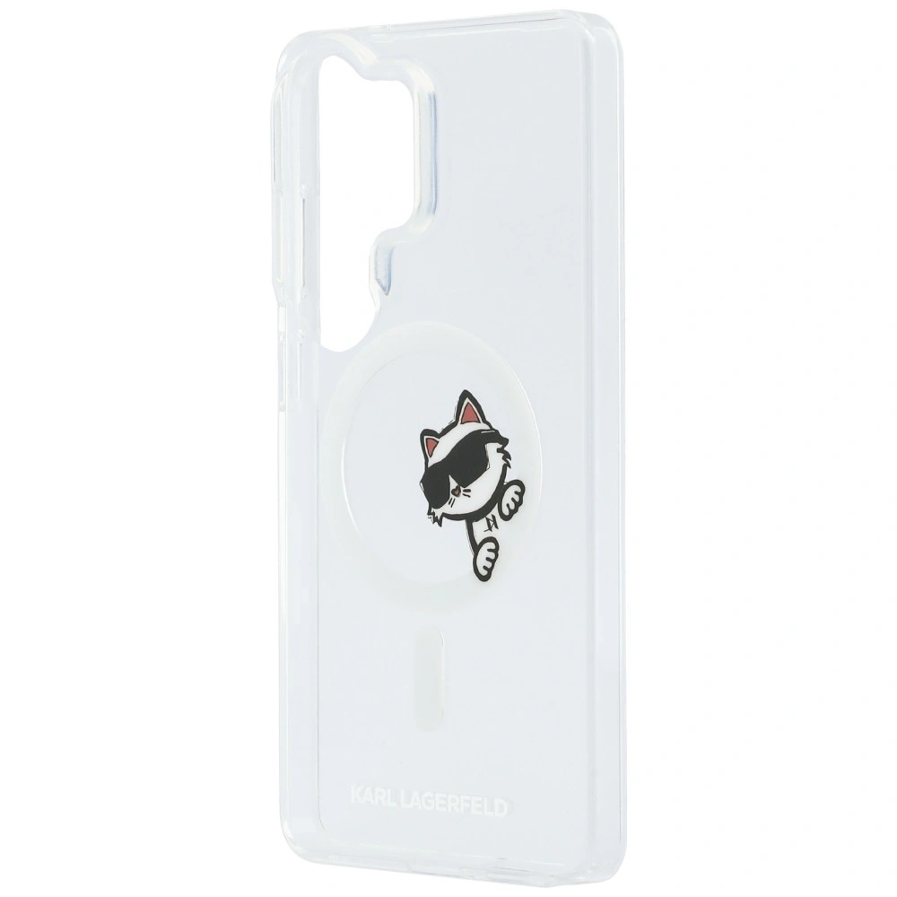 Etui Karl Lagerfeld IML Peekaboo Choupette MagSafe do Samsung Galaxy S26 Ultra przezroczysty