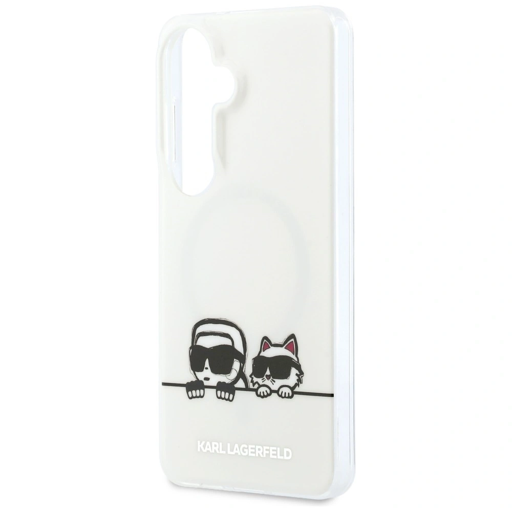 Etui Karl Lagerfeld IML Peekaboo Karl&Choupette MagSafe do Samsung Galaxy S26 Plus przezroczysty