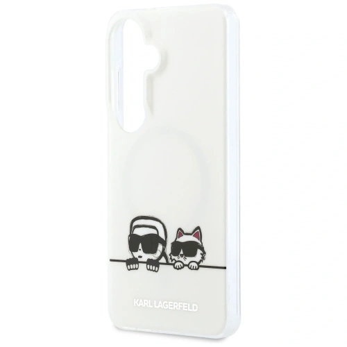 Etui Karl Lagerfeld IML Peekaboo Karl&Choupette MagSafe do Samsung Galaxy S26 przezroczysty