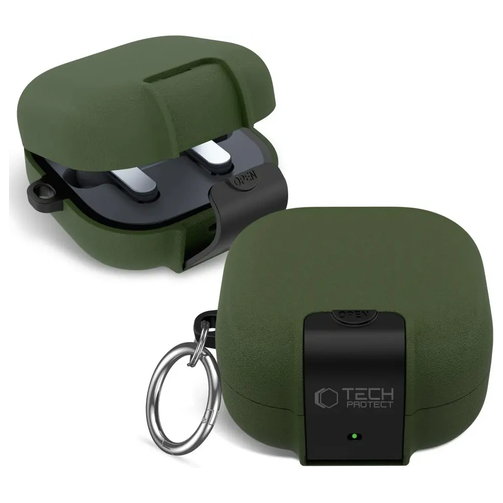 Etui Tech-Protect Slim Hook do Samsung Galaxy Buds 4 / 4 Pro Olive Green