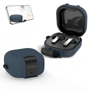 Etui Tech-Protect Slim Hook do Samsung Galaxy Buds 4 / 4 Pro Fluffy Blue