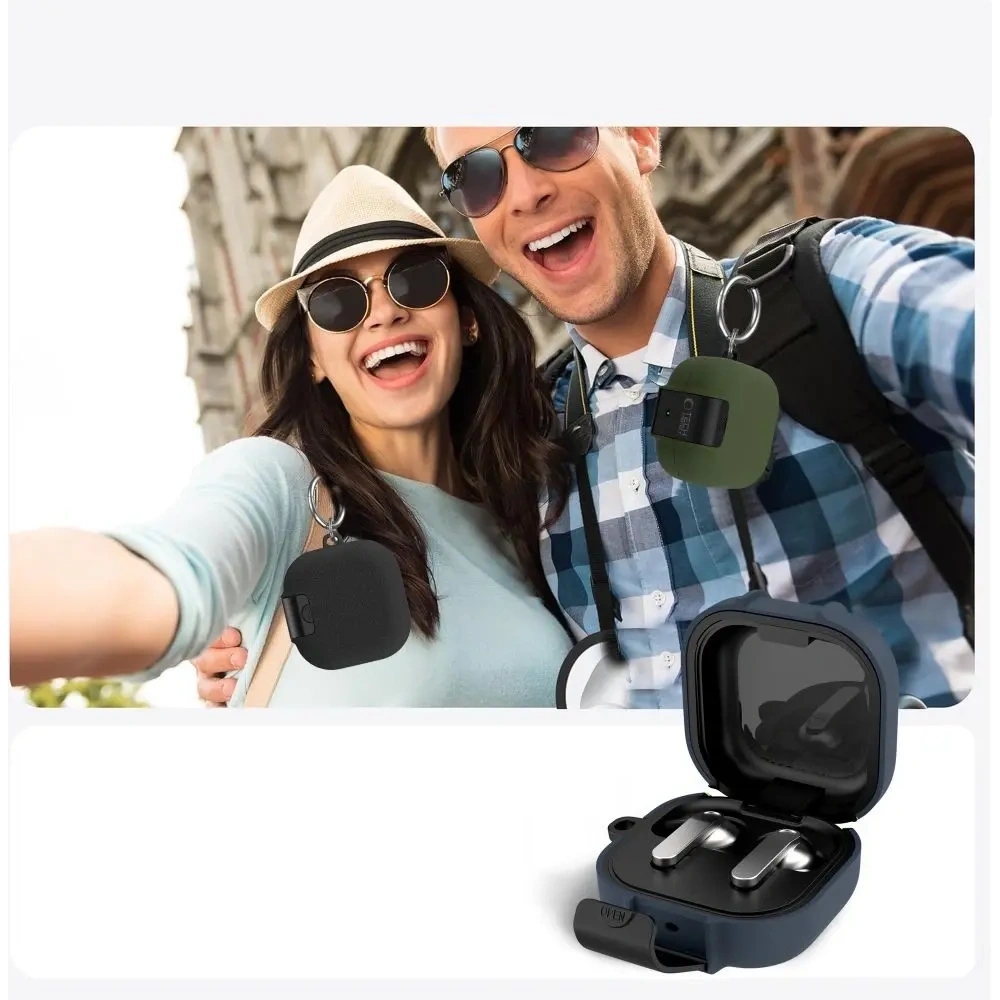 Etui Tech-Protect Slim Hook do Samsung Galaxy Buds 4 / 4 Pro Fluffy Blue