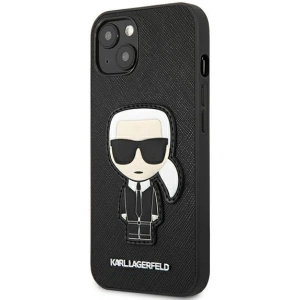 [CR] Etui Karl Lagerfeld KLHCP13SOKPK Apple iPhone 13 mini czarny/black hardcase Saffiano Ikonik Karl`s Patch