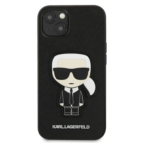 [CR] Etui Karl Lagerfeld KLHCP13SOKPK Apple iPhone 13 mini czarny/black hardcase Saffiano Ikonik Karl`s Patch